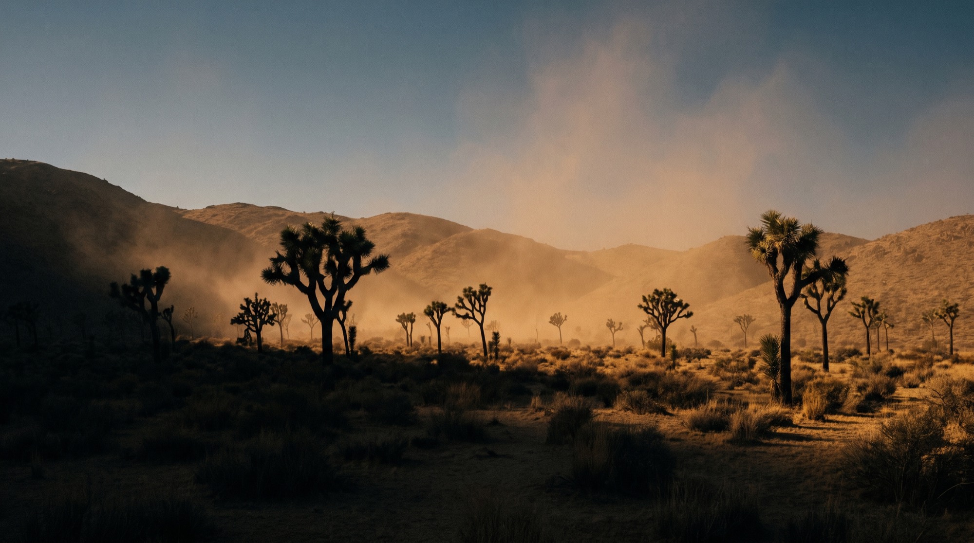 High desert landscape outside Victorville, California